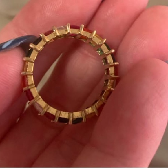 Rainbow Rhinestones Rings - Picture 4 of 4